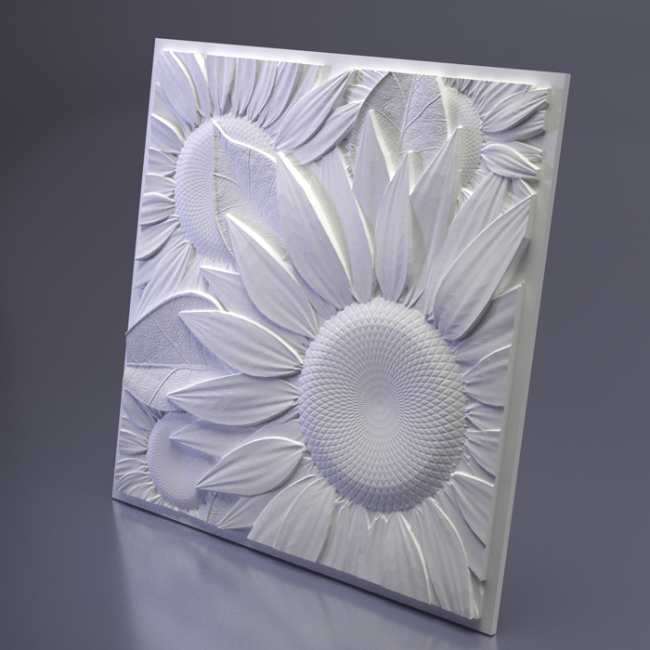 Гипсовая 3Д панель Sunflower