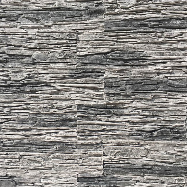 Искусственный декоративный камень Сланец Тонкослойный серый